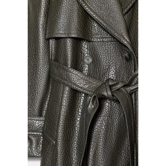 ZARA FAUX LEATHER COAT - Picture 9 of 9